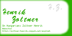 henrik zoltner business card